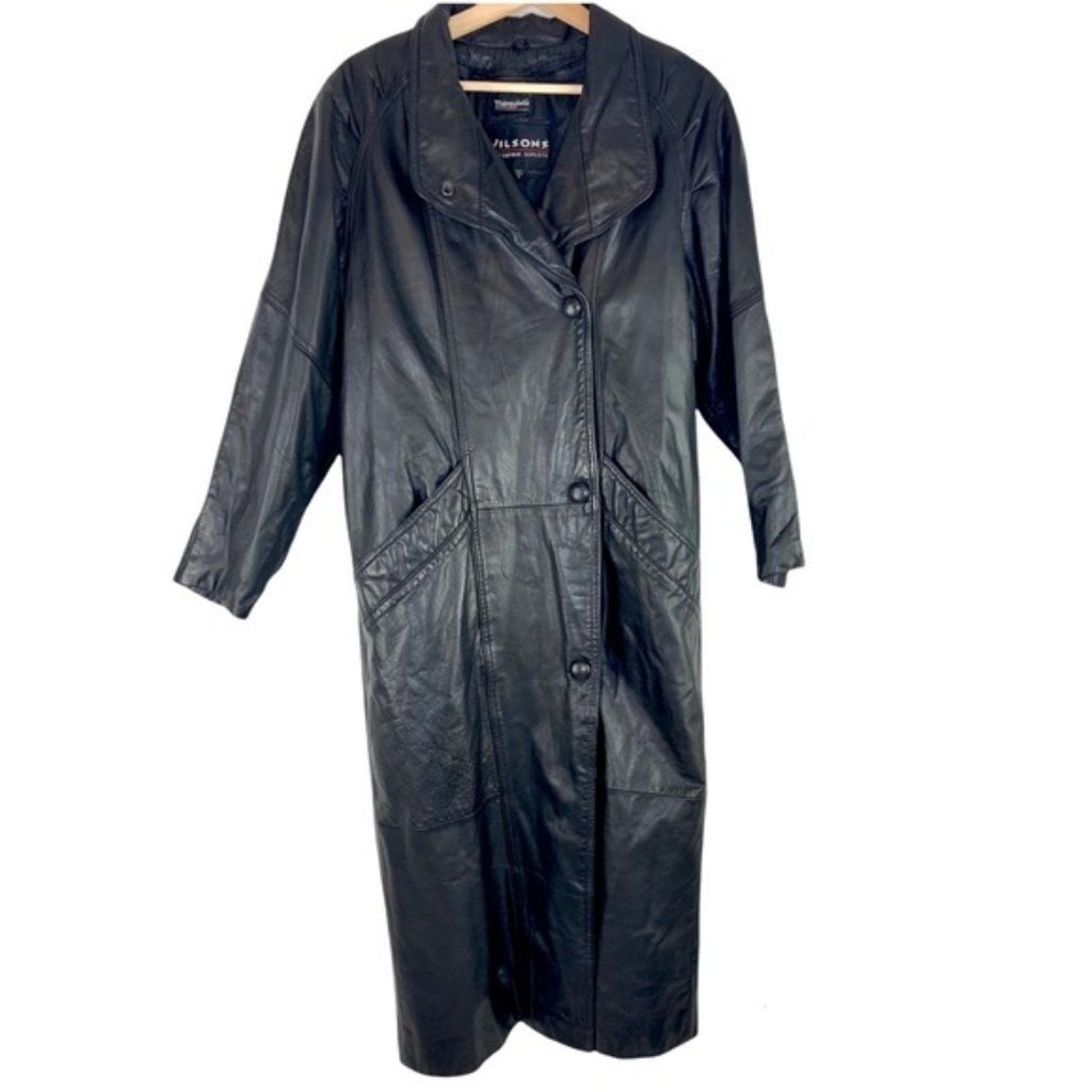 Vintage Wilson’s Leather Snap Pea Coat Insulated